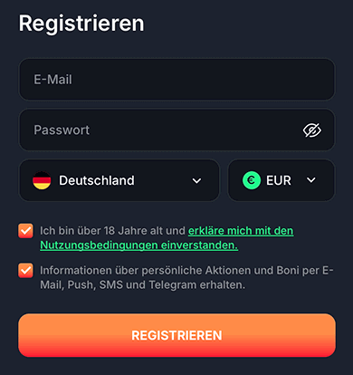 Erstellen Sie ein Konto Erstellen Sie ein Konto