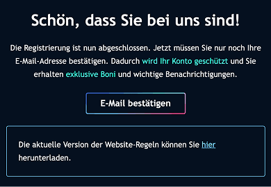 Bestätigen Sie Ihr Profil