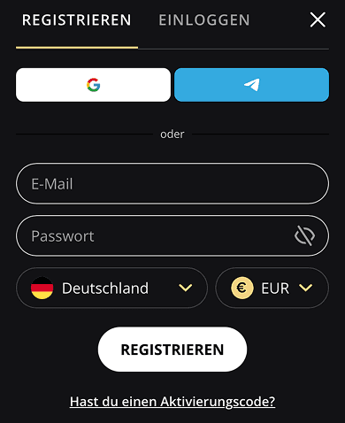 Erstellen Sie ein Konto Erstellen Sie ein Konto