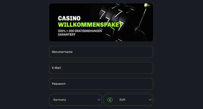 Registrieren Sie ein neues Konto